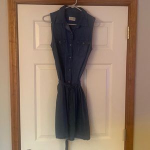 Universal Thread Denim Sleeveless Dress With Belt